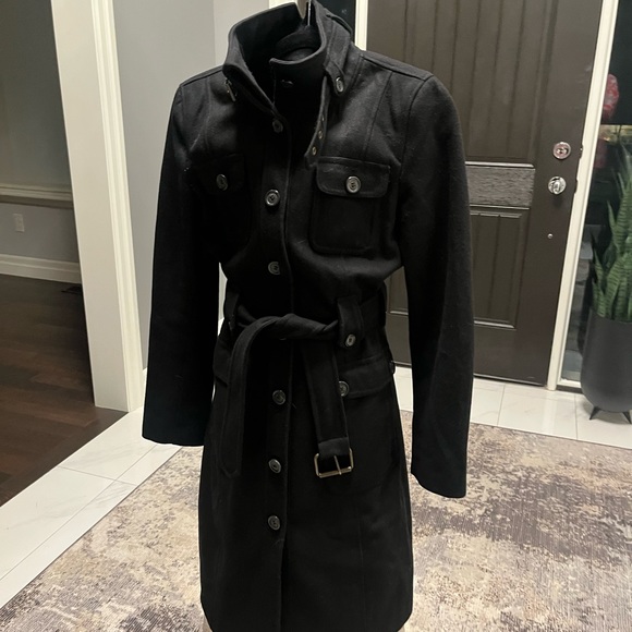 Fabulous size small esprit since 1968 coat black belted very sharp - Picture 10 of 17